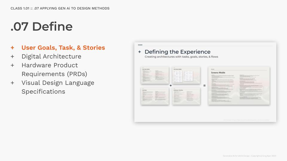 1.03 - Generative Ai for UX/UI Design
Methods II: Define