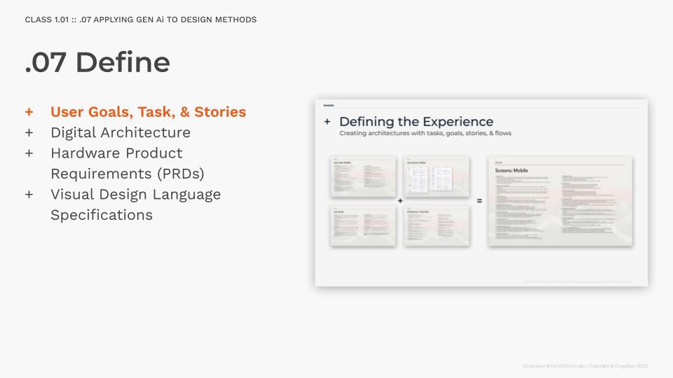 1.03 - Generative Ai for UX/UI Design Methods II: Define