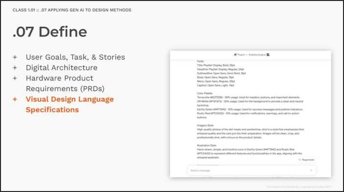 1.03 - Generative Ai for UX/UI Design Methods II: Define